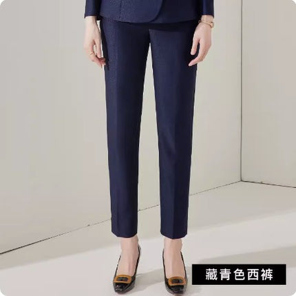 Aishangchen navy blue fashion professional suit temperament goddess fan hotel front desk sales department High sense work clothes