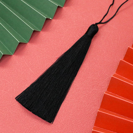 13cm Closed Tassel Fan Accessories Chinese Style Fan Pendant Bookmark Clothing Hanging Spike Accessories Jewelry Decoration Tassel