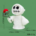 White headed hand holding rose death god