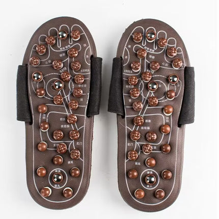 Home women's summer cool slippers indoor home non-slip home couple massage slippers foot acupuncture point foot massage shoes for men