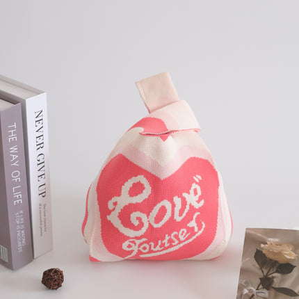 110g Baby Birthday Gift Bag Holiday Knitted Gift Bag Kidsren's First Birthday Party Handbag Gift Knitted Bag
