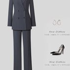 25901 gray suit + straight pants / 4 XL