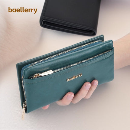 Women's Wallet Long Baellerry Cross-Border Korean Style Hemmed Multi-Card Slot Clutch Bag Fashionable Mobile Phone Bag