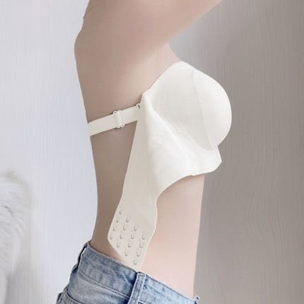 One-Piece, One-Piece, Strapless, Thin Lace Tube Top, Comfortable Bra, Large Size Push-Up, No Steel Ring, Breast-Retracting Intimates for Women