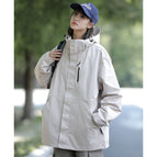 Women's single jacket--beige / 4XL