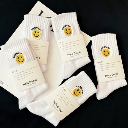 Socks Men's Cotton Socks Autumn and Winter Explosions Men's Long Socks New Embroidered Men's Socks Odor-proof Boneless Socks