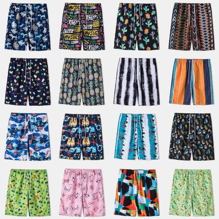 Cross-border European-size Summer Light Quick-drying Beach Trunks Men's Printed Swimming Trunks Shorts Shorts Large Shorts Surfers Pants