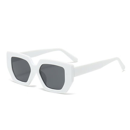 Cross-border Polygon Large Frame European and American Hot Girls Photo Shown Face Small Sunshade Sunglasses Simple Fashion Hip Hop Sunglasses Trendy