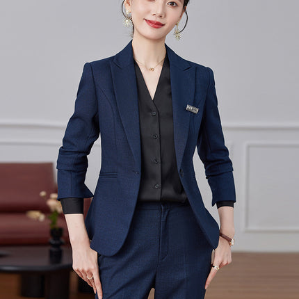 Suit Jacket Women's High-end Fashion British Style Manager Dress Hotel Front Desk Professional Temperament Interview Suit suit