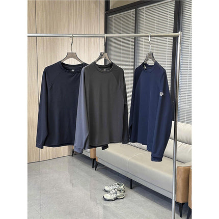 Functional Black Technology! Sports Quick-Drying Non-Stick Four-Way Elastic 3D Honeycomb Mesh Loose Bottoming Shirt Long Sleeves