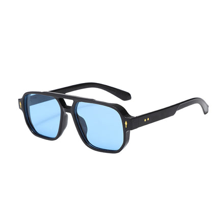 European and American New Style Square Fashion Double Bridge Sunglasses Men's Cross-Border Retro Casual Driving Glasses Anti-Violet Rays