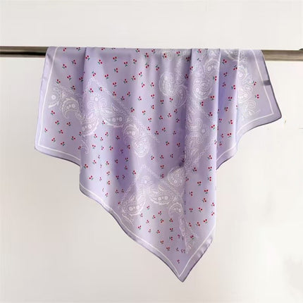 Simulated Silk Printed Silk Scarf for Women, Korean Cashew Leopard Print Headscarf, Four-Season Scarf, Professional Scarf Wholesale