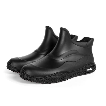 One Piece Free Shipping Export Fashion Fishing Men's Waterproof Non-Slip Shoes Kitchen Car Washing Work Low-Cut Short Rain Boots