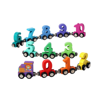 Magnetic Digital Train Toy Children's Educational Magnetic Building Blocks Assembled Baby Girls 1-3 to 6 Years Old 2 Boys