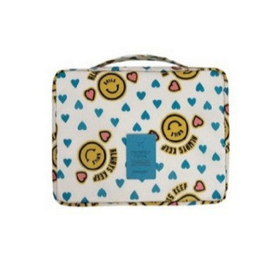 Travel storage bag new floral square wash bag large capacity makeup finishing cartoon flower storage bag