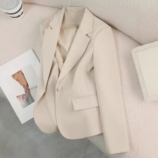 2025 Red Jacket Small Suit Top Simple Versatile Commuter Korean Style Amazon Wholesale Slim Fit Suit Long Sleeve
