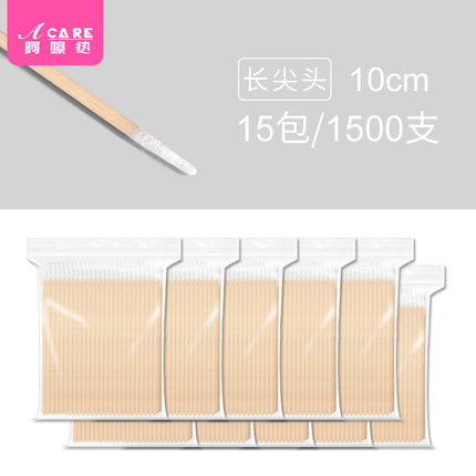 Free Shipping/Cotton Swabs/Tattoo Embroidery A1P20 - Pointed Single/Double-Ended Cotton Sticks for Makeup Removal, Wooden Sticks for Teeth