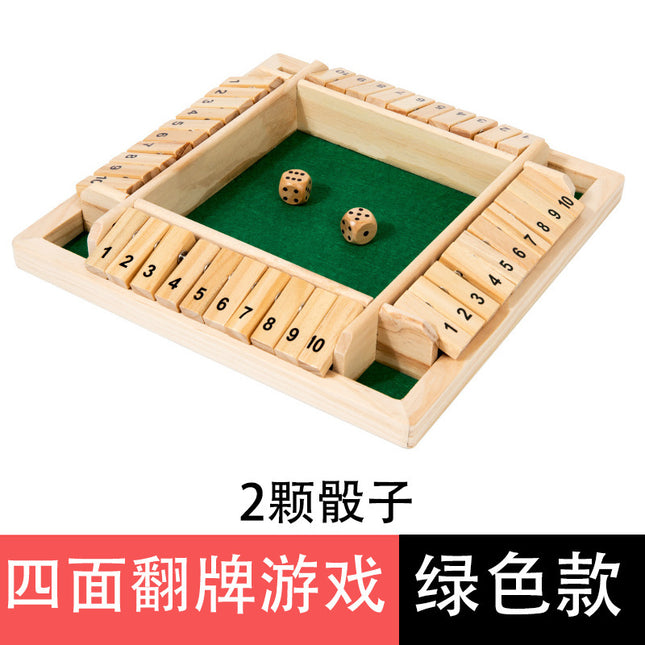 Four-sided Digital Flip Toy Family Parent-child Dice Game Four-person Interactive Party Table Game Drinkers Puzzle