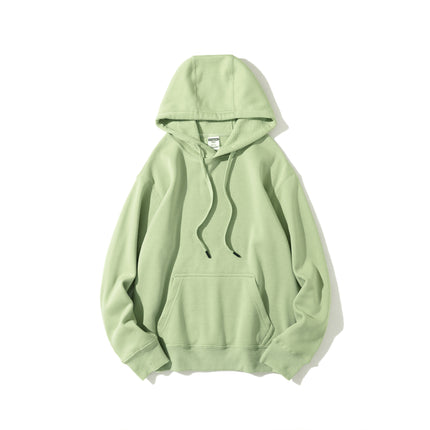 400g Heavyweight Fleece-Lined Autumn and Winter Hooded Sweatshirt, Multi-Color, Solid Color, Simple and Thick, Suitable for Layering, Unisex Sports Hoodie