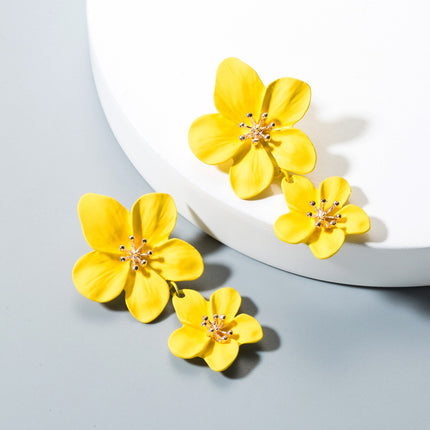 New Arrival All-Match Earrings Korean Style Geometric Flower Earrings Women's Ins Fashion European and American Earrings Jewelry earrings