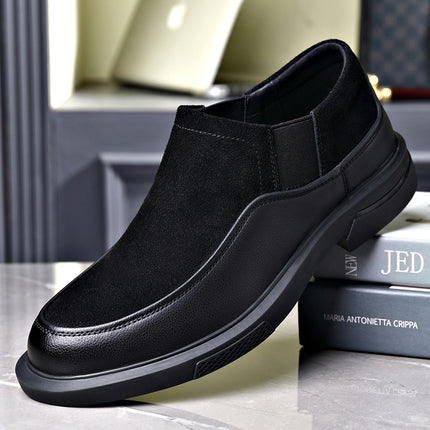 Men's Autumn and Winter New Reflex Leather Shoes Casual Lazy One-Step Men's Leather Shoes Soft-Sole Trendy All-Match Men's Shoes