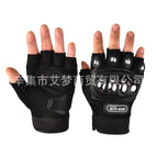 Stainless steel half finger black / One size fits all