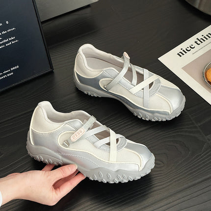 Mary Jane Height-Increasing Ballet Trainers for Women 2025 New Model for Petite Individuals, Summer Thick-Soled Casual Sports Shoes and Sandals