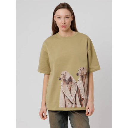 Tops for Dogs, Fashionable New Retro Summer Oversize Elegant, Versatile, Handsome and Personalized Loose Printing 2025