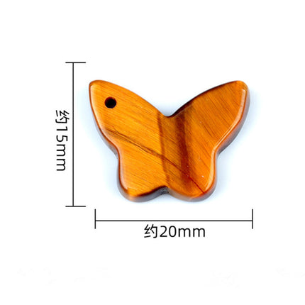 Natural Crystal Agate Stone Butterfly Pendant DIY Natural Stone Butterfly Bracelet Necklace Pendant Jewelry Accessories