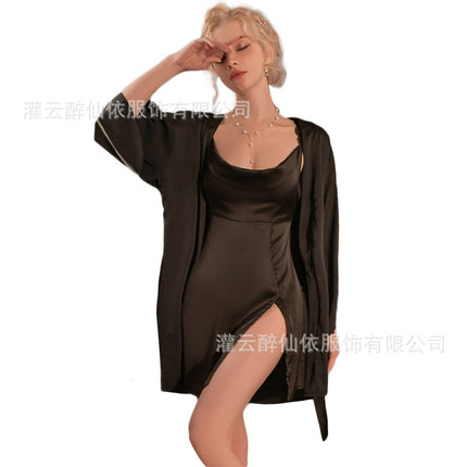 Meilikou popular online popular suspender skirt spring and summer sexy pajamas nightdress slimming plus size suit dress 1932
