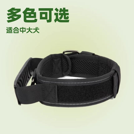 Cross-Border Heavy-Duty Nylon Dog Collar for Medium and Large Dogs, Tactical Training Leash Collar, Anti-Strangling Pet Collar