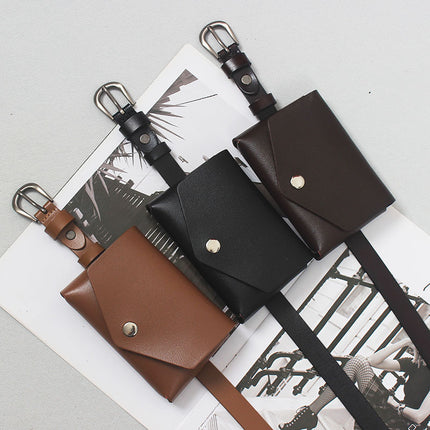 European and American new Mini children's adult genuine leather small waist bag lipstick ins super hot Net red belt belt for women