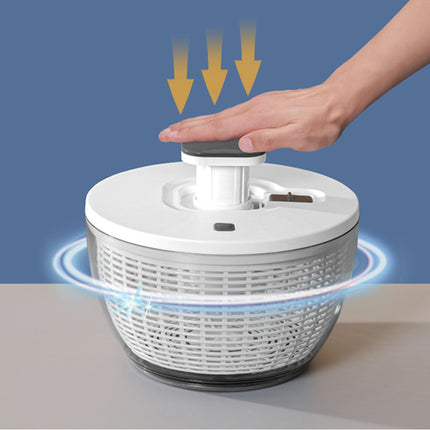 Household Multifunctional Pressing Vegetable Dehydrator Large Capacity Rotating Drain Basket Fitness Meal Fruit Salad Dryer