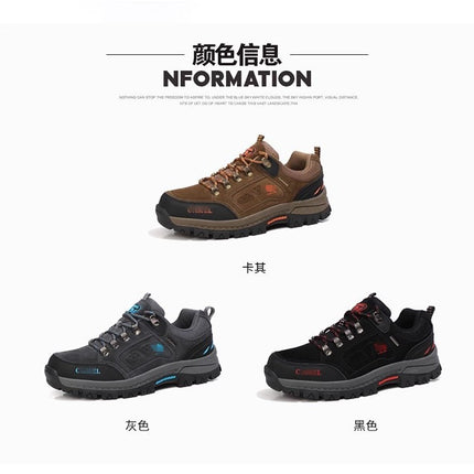 Qifeng Camel Autumn and Winter New Outdoor Hiking Shoes Men's Non-Slip Wear-Resistant Hiking Dad Shoes Hiking Sports Men's Shoes