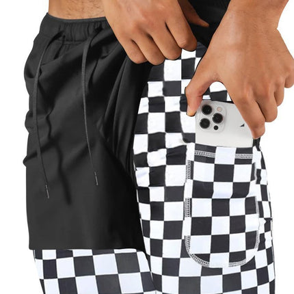 European Code Cross-border Men's Sports Leisure Shorts Track and Field Running Fitness Training Quick-drying Breathable Shorts Crazy Muscle