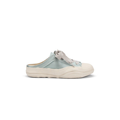 Cowhide Version ~ Weihua Store Elegant Satin Lace-Up Dissolving Shoes Color-Blocked Height-Increasing Platform Thick-Soled Casual Shoes Women's Sneakers