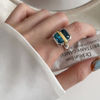 Sapphire silver ring