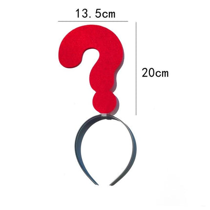 Creative headband arrow question mark symbol headband concert photo artifact fun funny headband conspicuous headband