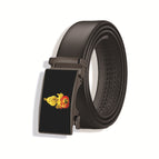 Chicken two-layer cowhide alloy 3D buckle