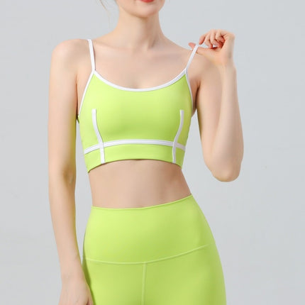 European and American Foreign Trade Cross-border Fashion Beauty Vest Sling Chest Mat Yoga Clothing suit Women's Sports Bra Underwear Fitness Pants