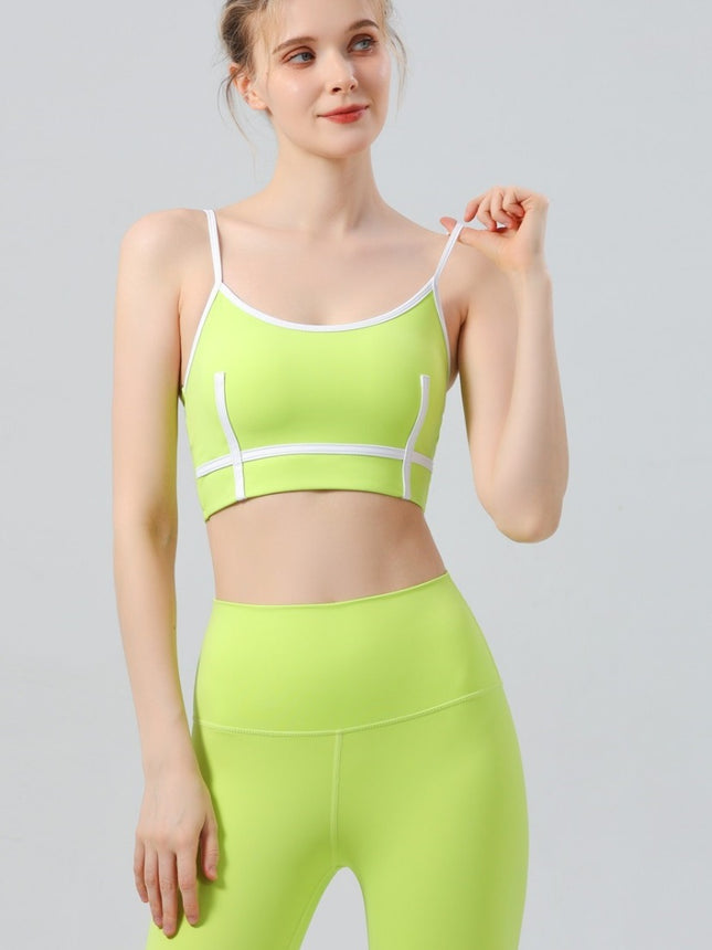 European and American Foreign Trade Cross-border Fashion Beauty Vest Sling Chest Mat Yoga Clothing suit Women's Sports Bra Underwear Fitness Pants