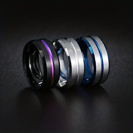 TikTok Explosions Brushed Wide Face Simple Ring Niche Students Trendy Temperament Joker Couple Ring Cross-border Wholesale