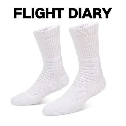 Men's Mid-Calf Long High-Top Basketball Socks with Towel Bottom, Thickened, Large Size, Professional Fitness Training Sports Socks