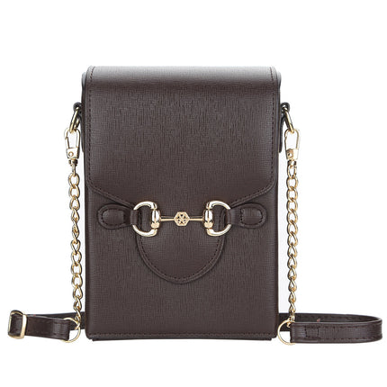 Boiseen new mobile phone bag women's European and American solid color horse buckle large capacity shoulder diagonal women's bag wallet wholesale
