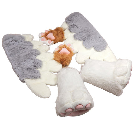 Two-Dimensional Comic Show Animal Costume Cat Claw Gloves Wings Boots Cartoon Doll Anime Role Play Costume Accessories