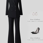 25901 black suit + wide leg pants / 4 XL