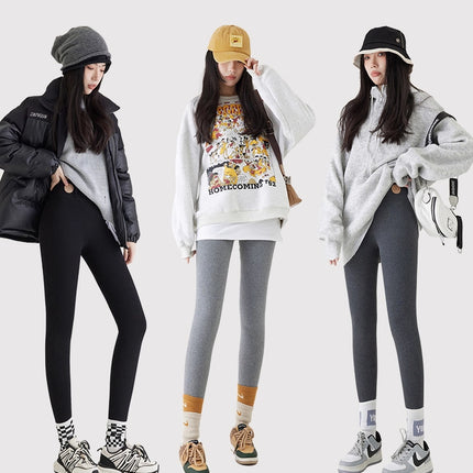 Lamb Fleece Leggings for Women, Winter Fleece-Lined Thick High-Waisted Cotton Pants, Plus-Size One-Piece Extra Thick Thermal Pants for Northeast