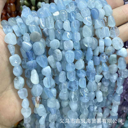 8-10mm natural stone loose beads amethyst agate straight hole gravel diy jewelry accessories amorphous beads