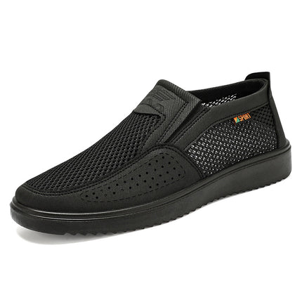Old Beijing Cloth Shoes for Men, Summer Hot-Selling Mesh Dad Shoes, Soft-Soled Slip-On Casual Shoes, Cross-Border Dropshipping Men's Shoes ‌