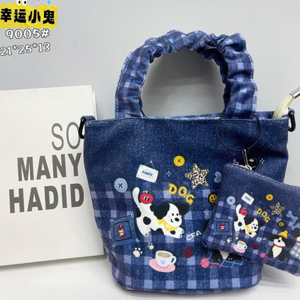 New Girls Handbag Storage Bag Cute Lunch Box Bag Handbag Mother Bag Korean Cartoon Bag Hand Bag